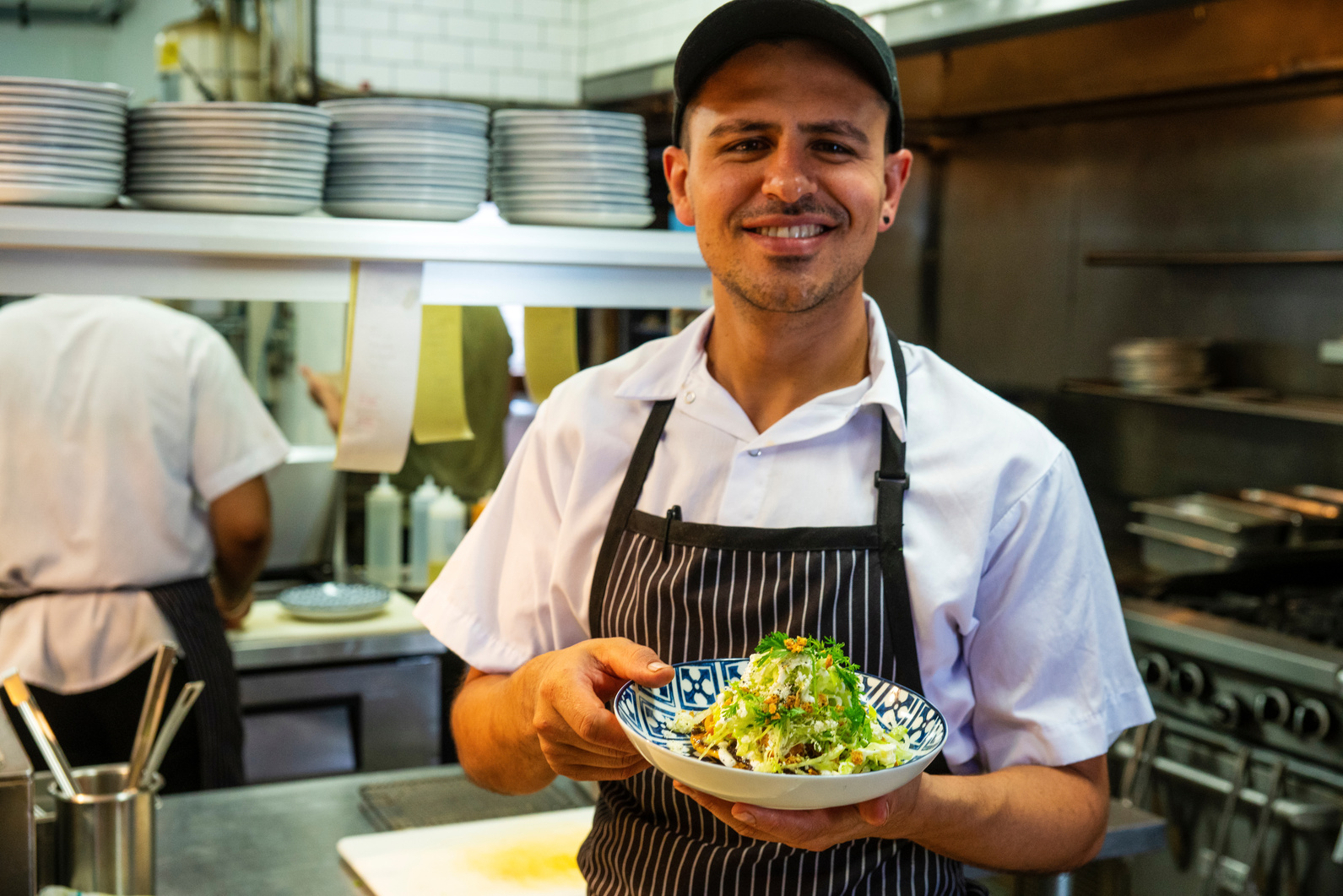 Mexican chef working in an authentic Mexican restaurant